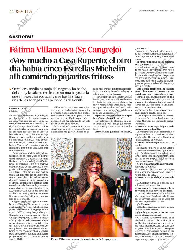 ABC SEVILLA 20-09-2025 página 22