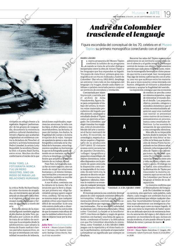 CULTURAL MADRID 20-09-2025 página 19