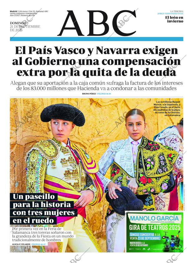 ABC MADRID 21-09-2025 página 1