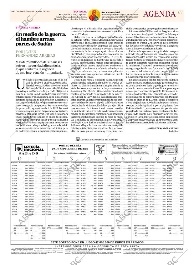ABC MADRID 21-09-2025 página 67
