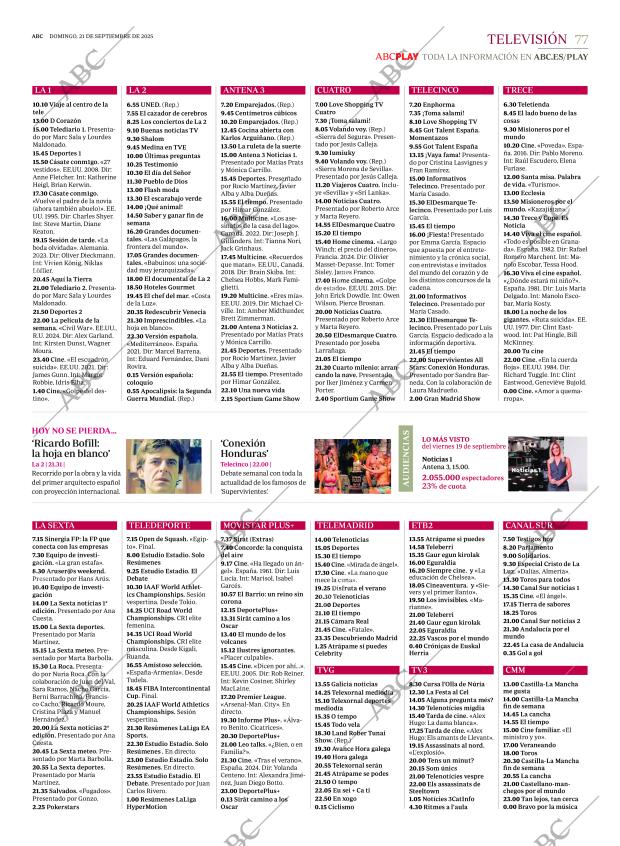 ABC MADRID 21-09-2025 página 77