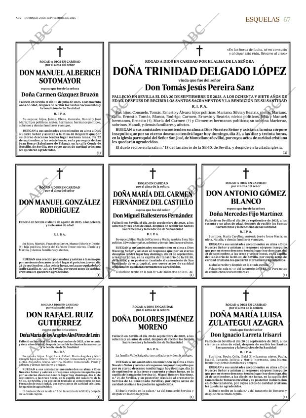 ABC SEVILLA 21-09-2025 página 67