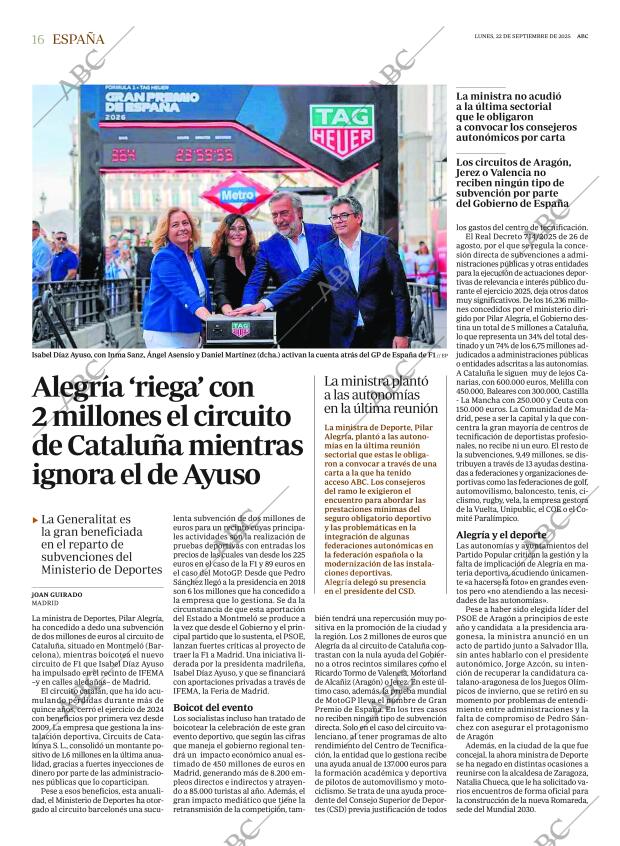 ABC MADRID 22-09-2025 página 16