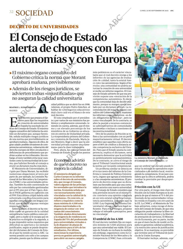 ABC MADRID 22-09-2025 página 32
