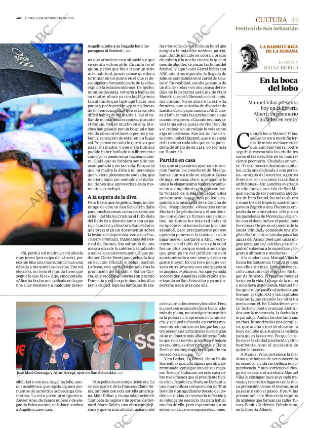 ABC MADRID 22-09-2025 página 39