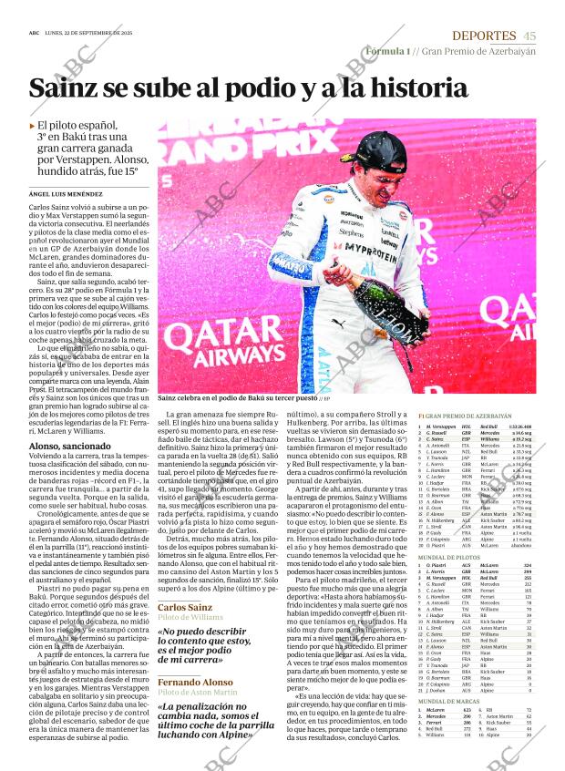 ABC MADRID 22-09-2025 página 45