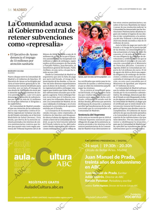 ABC MADRID 22-09-2025 página 54