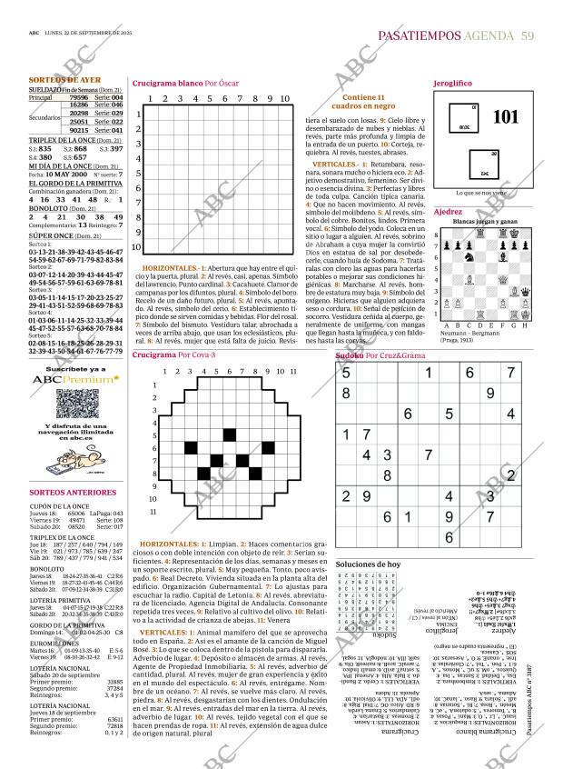 ABC MADRID 22-09-2025 página 59