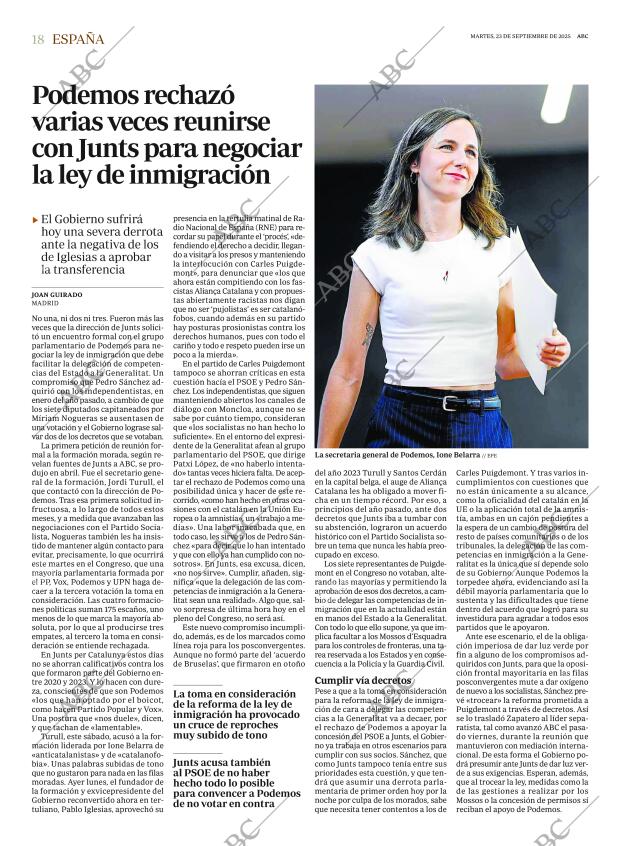 ABC MADRID 23-09-2025 página 18