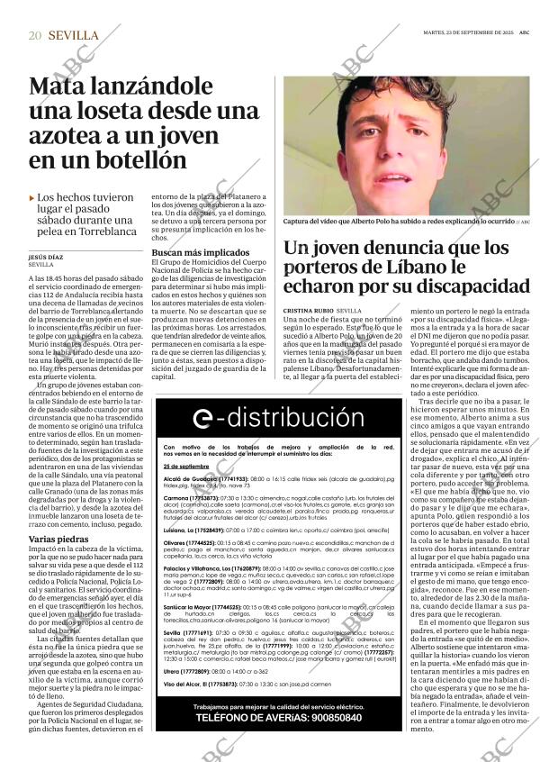 ABC SEVILLA 23-09-2025 página 20
