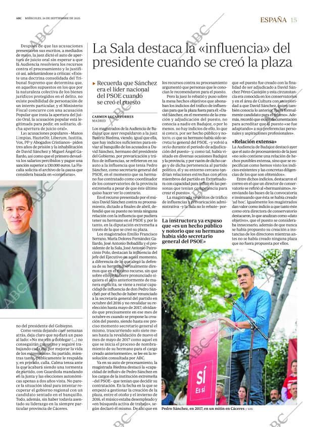ABC MADRID 24-09-2025 página 15