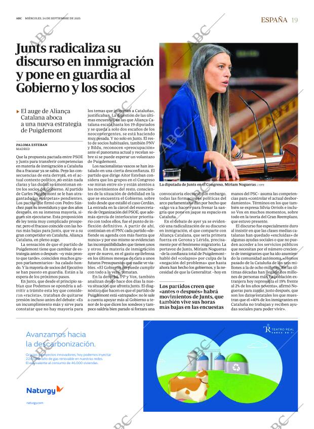 ABC MADRID 24-09-2025 página 19
