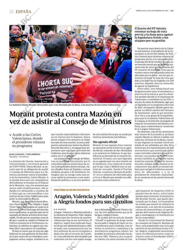 ABC MADRID 24-09-2025 página 22