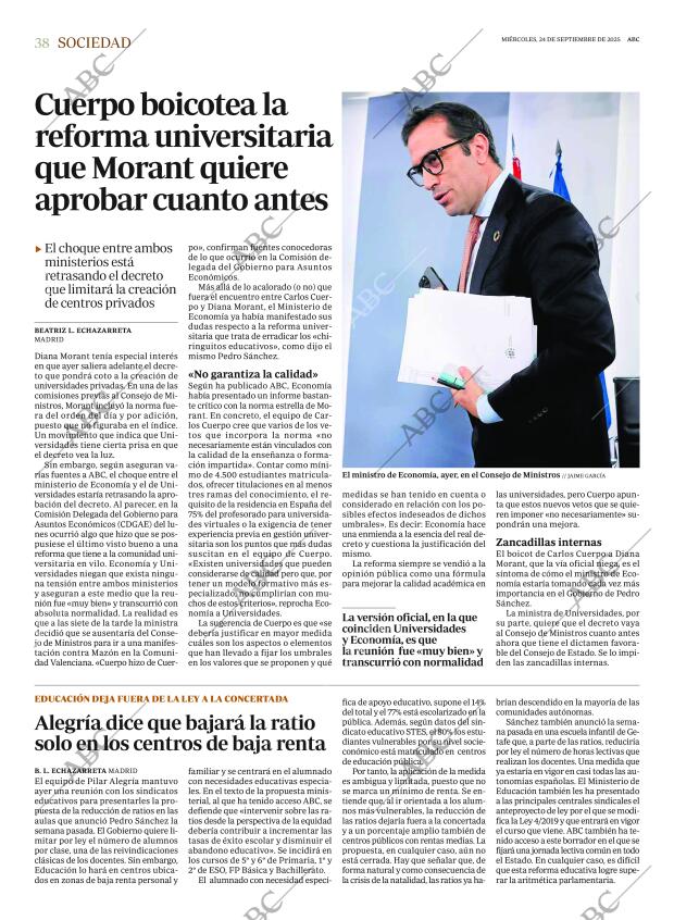 ABC MADRID 24-09-2025 página 38