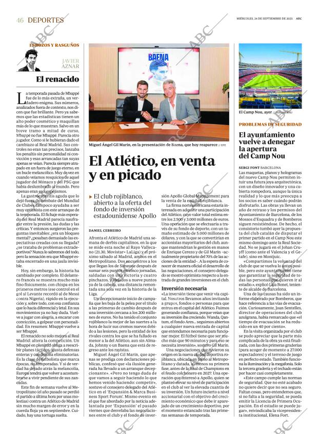 ABC MADRID 24-09-2025 página 46