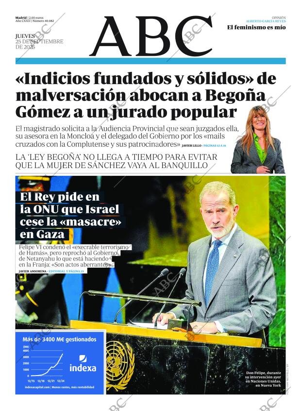 ABC MADRID 25-09-2025 página 1