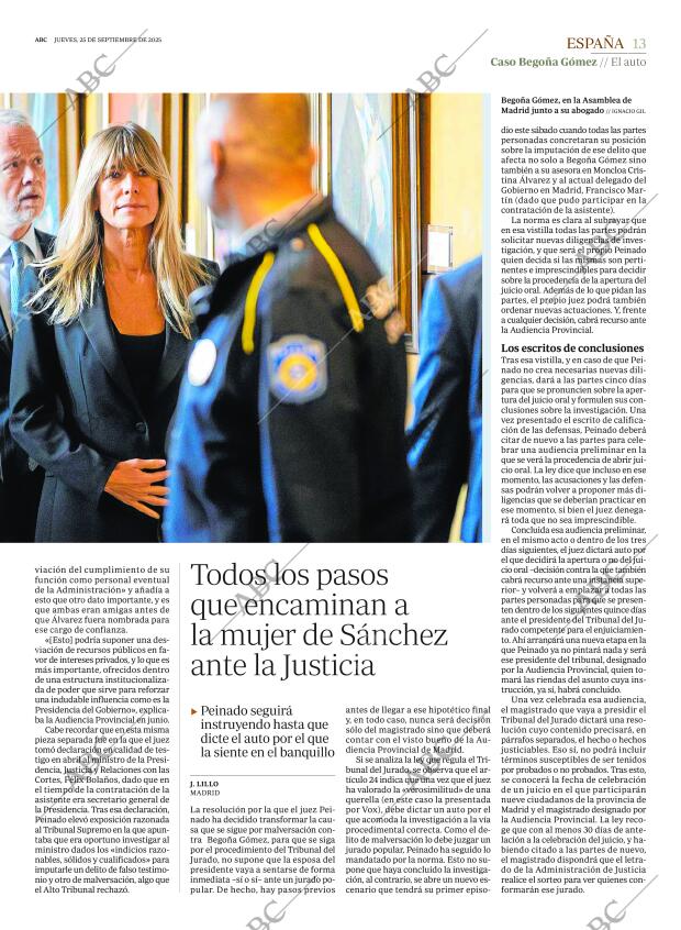 ABC MADRID 25-09-2025 página 13