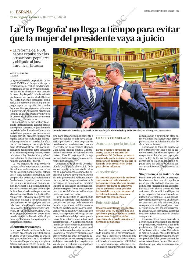 ABC MADRID 25-09-2025 página 16
