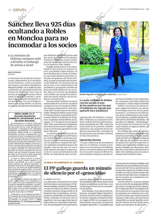 ABC MADRID 25-09-2025 página 18