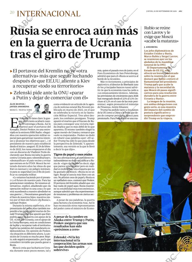 ABC MADRID 25-09-2025 página 20