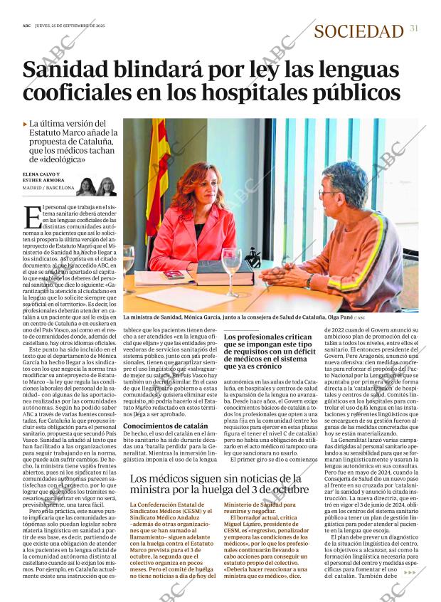 ABC MADRID 25-09-2025 página 31