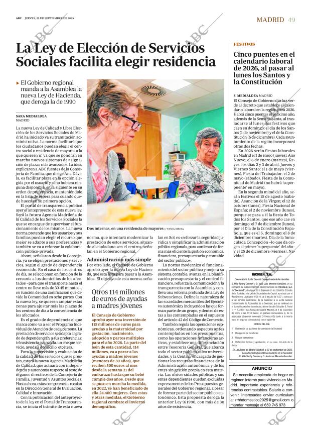 ABC MADRID 25-09-2025 página 49