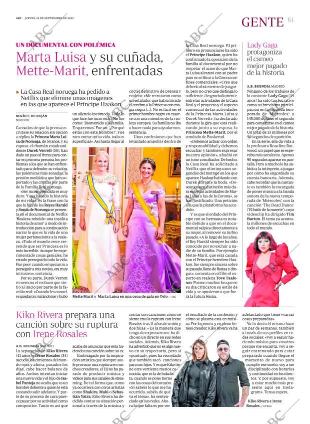 ABC MADRID 25-09-2025 página 61