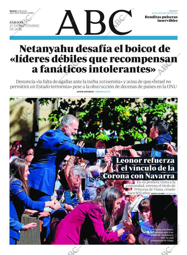 ABC MADRID 27-09-2025 página 1