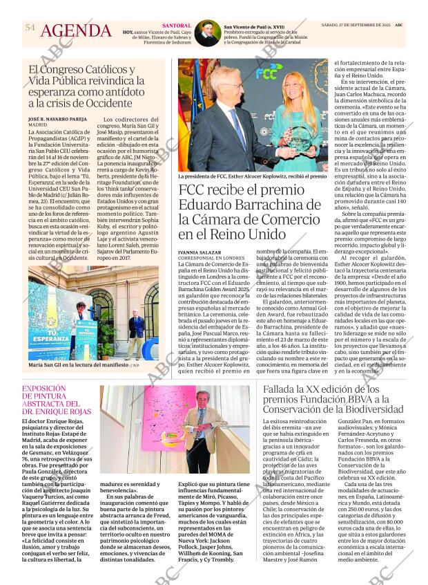 ABC MADRID 27-09-2025 página 54