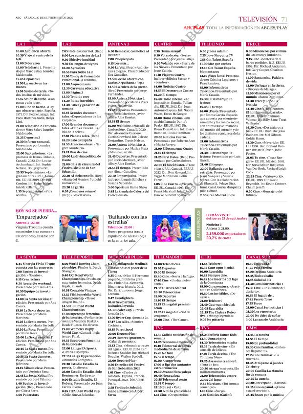 ABC MADRID 27-09-2025 página 71