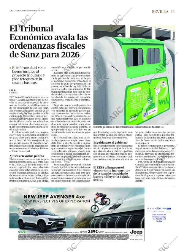 ABC SEVILLA 27-09-2025 página 15
