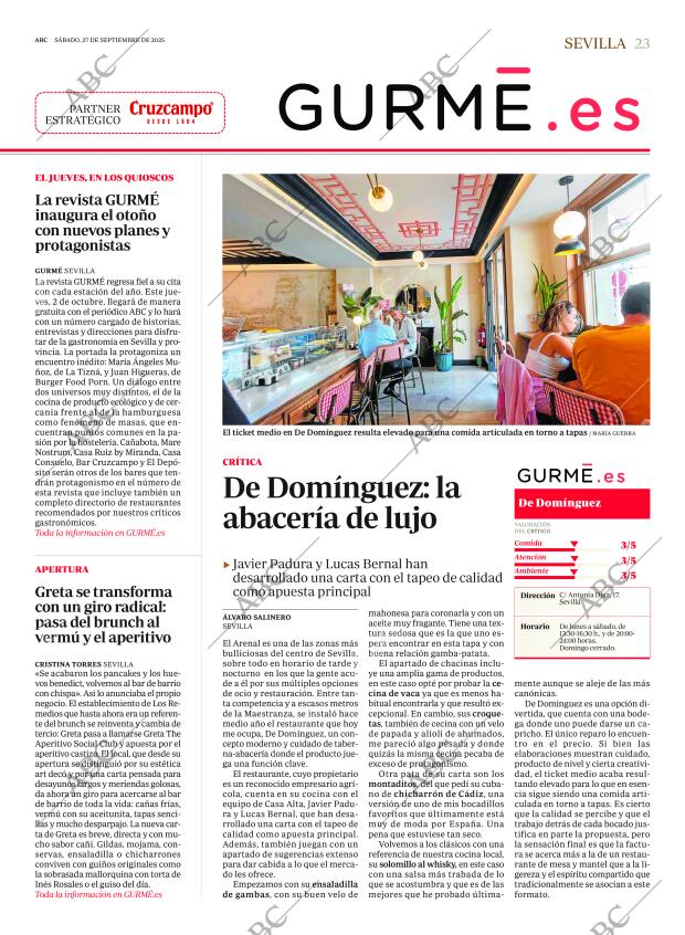 ABC SEVILLA 27-09-2025 página 23