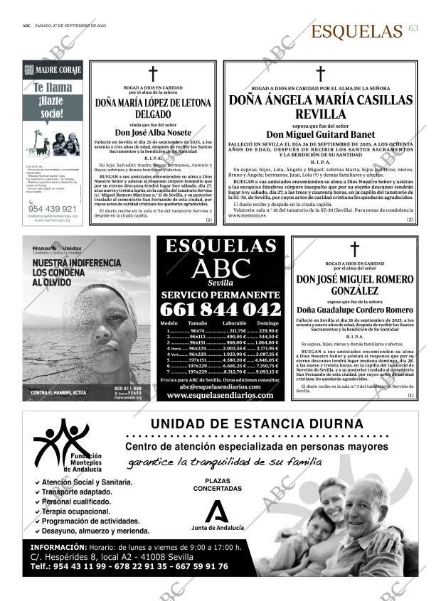 ABC SEVILLA 27-09-2025 página 63