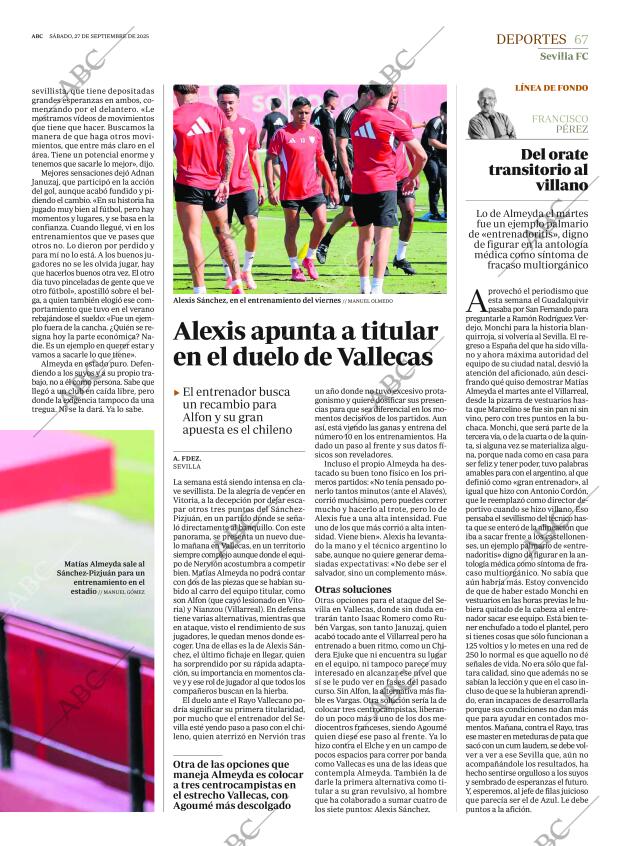 ABC SEVILLA 27-09-2025 página 67