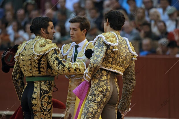 Corrida de toros celebrada en la Maestranza para los toreros Morante de la...