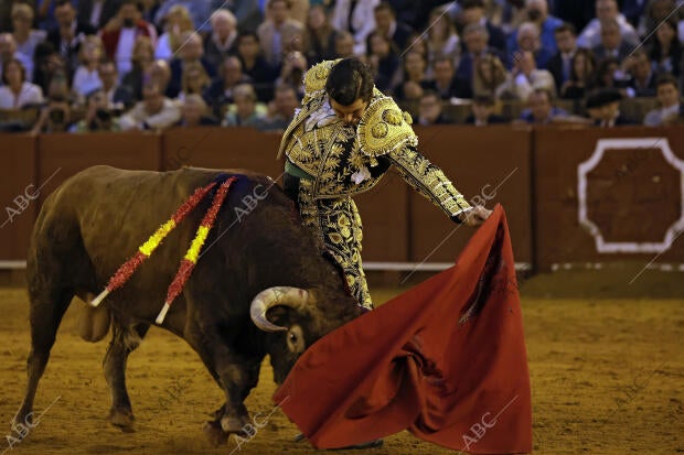 Corrida de toros celebrada en la Maestranza para los toreros Morante de la...