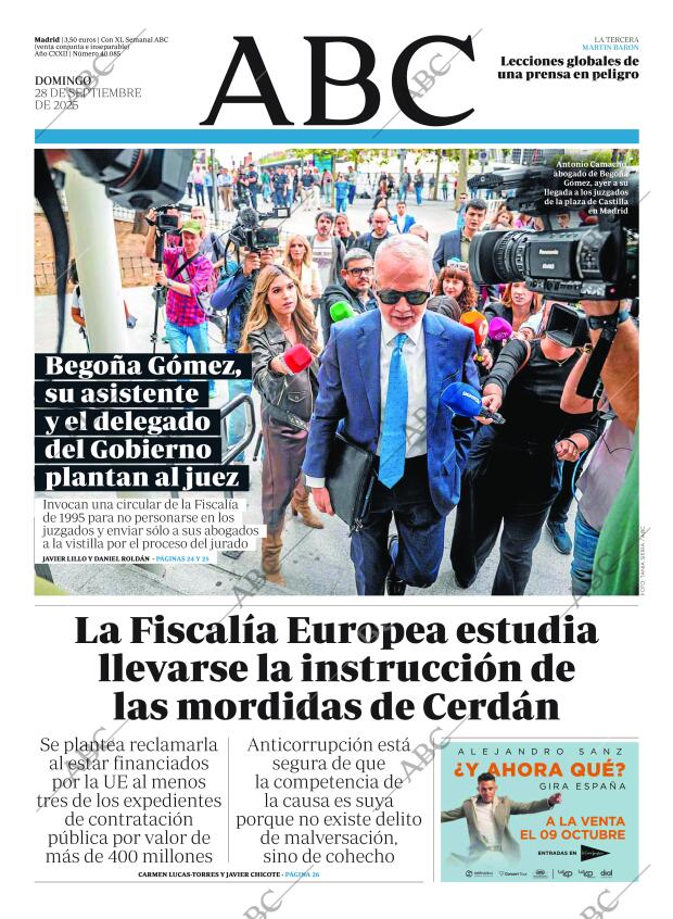 ABC MADRID 28-09-2025 página 1