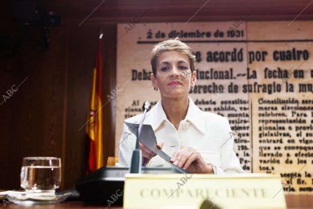 María Chivite comparece en la Comisión del caso Koldo
