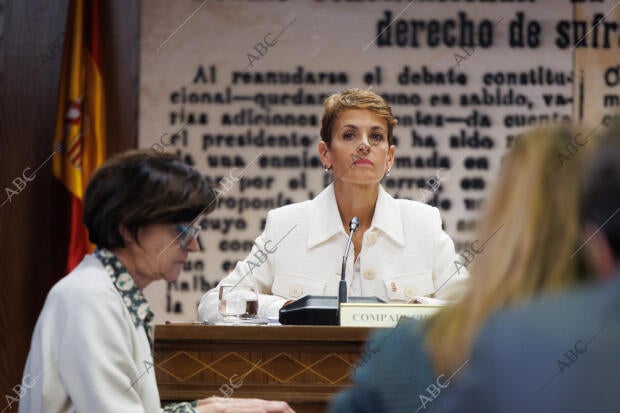 María Chivite comparece en la Comisión del caso Koldo