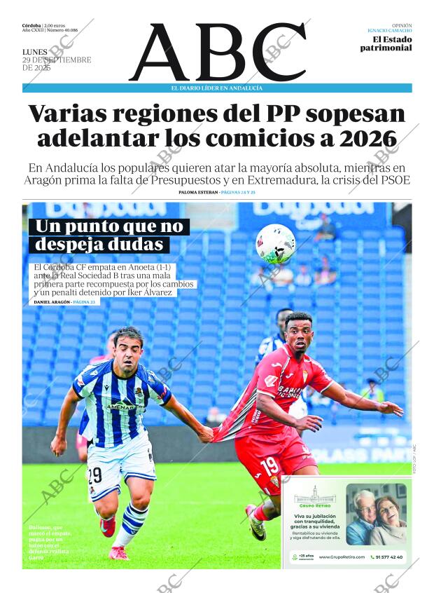 ABC CORDOBA 29-09-2025 página 1