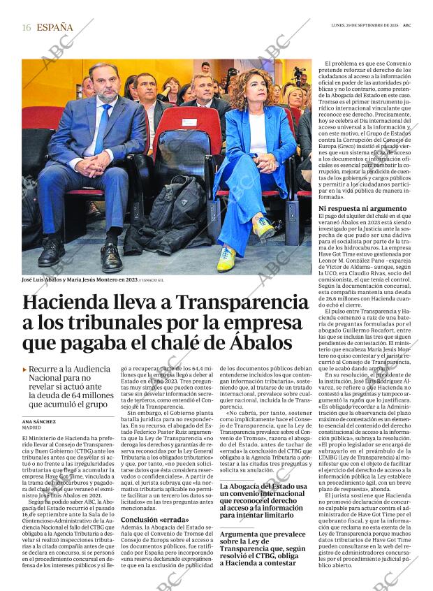 ABC MADRID 29-09-2025 página 16