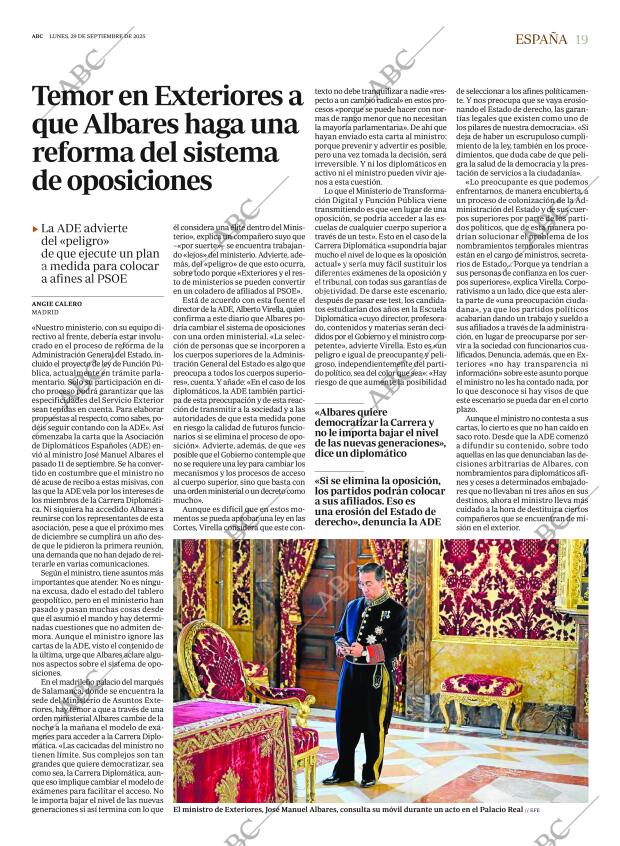 ABC MADRID 29-09-2025 página 19
