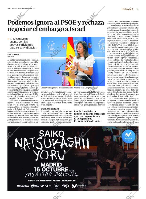 ABC MADRID 30-09-2025 página 19