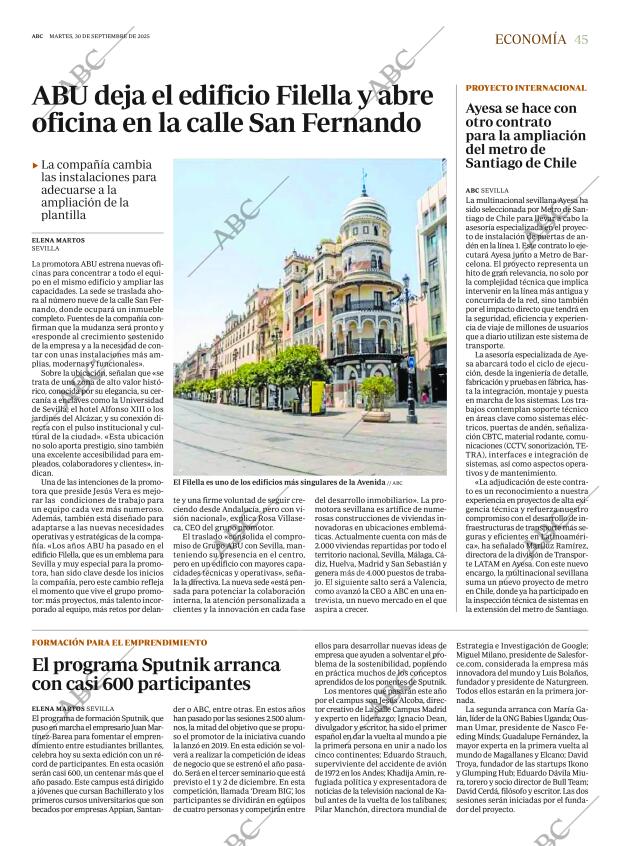 ABC SEVILLA 30-09-2025 página 45
