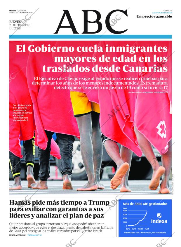 ABC MADRID 02-10-2025 página 1