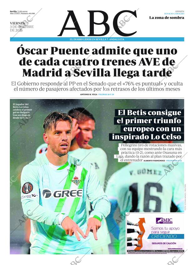 ABC SEVILLA 03-10-2025 página 1