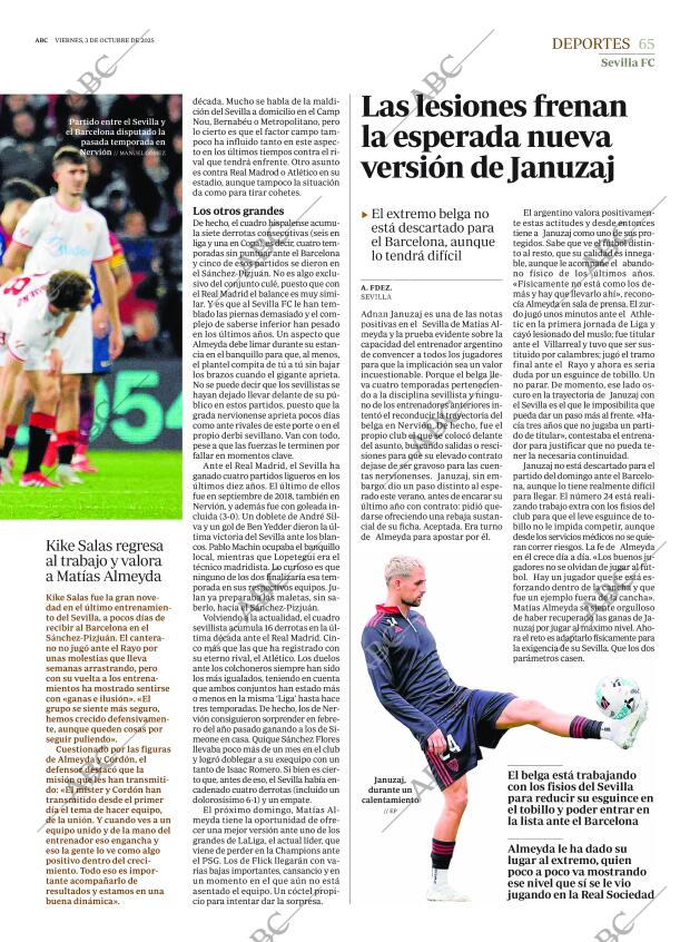 ABC SEVILLA 03-10-2025 página 65