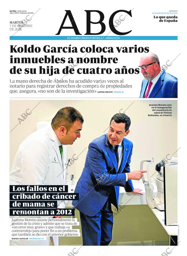 ABC SEVILLA 07-10-2025 página 1