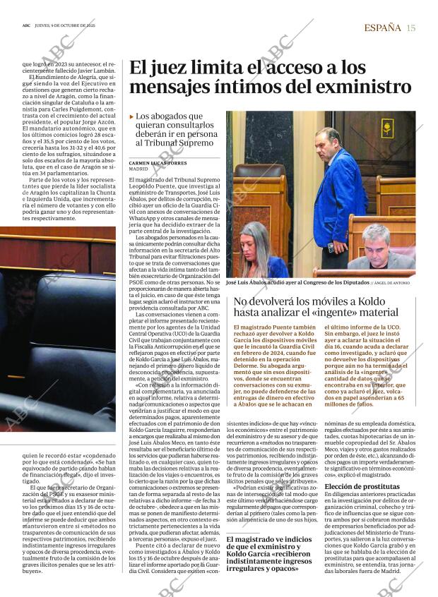 ABC MADRID 09-10-2025 página 15