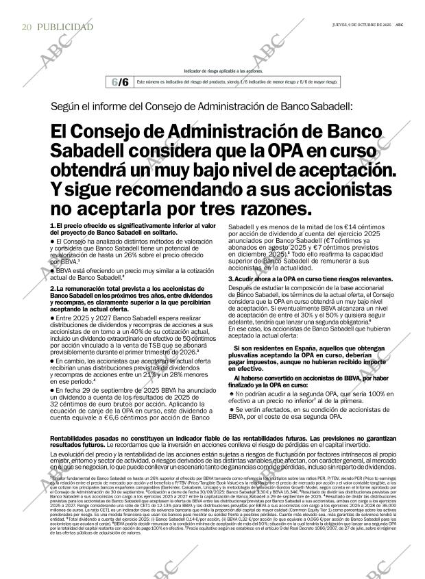 ABC MADRID 09-10-2025 página 20
